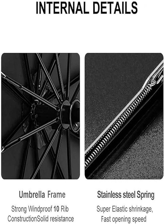 JAMBUVANTI® 1Pcs, Windproof Travel Umbrellas for Rain - Easy Auto Open Close, Durable & Compact Umbrella, Strong Frame - Backpack, Purse, Portable Umbrella for Outdoor - Image 4